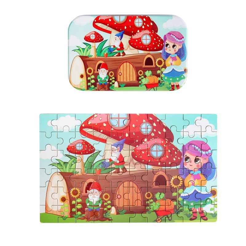 Mushroom House Wooden Puzzle